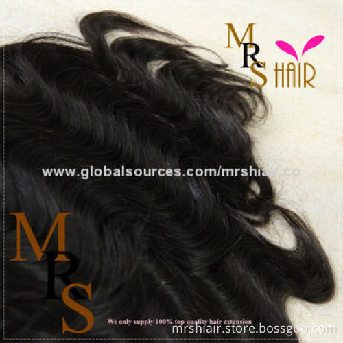 12-inch Natural Black New Body Wave Human Hair Weaving